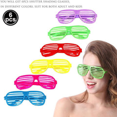 Neon Partybrillen Paket (6 Stück)
