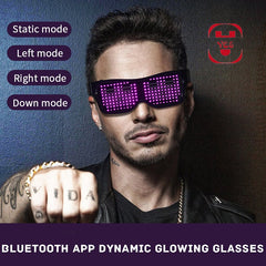 Brille mit Leuchttext (per App steuerbar)