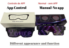 Brille mit Leuchttext (per App steuerbar)